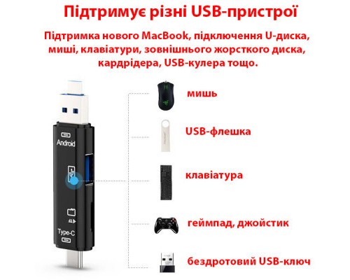 Зчитувач флеш-карт Dynamode 3-in-1 (D-188)