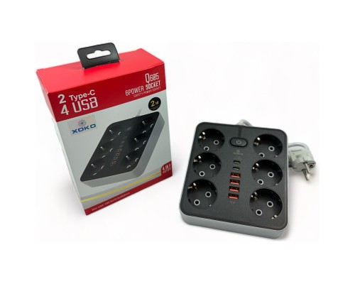 Мережевий фільтр живлення XoKo XK-SP-6-4-2-BK