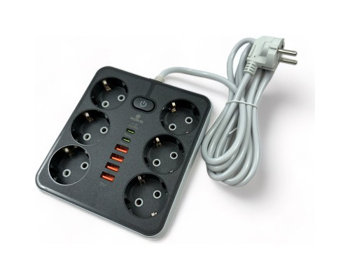 Мережевий фільтр живлення XoKo XK-SP-6-4-2-BK