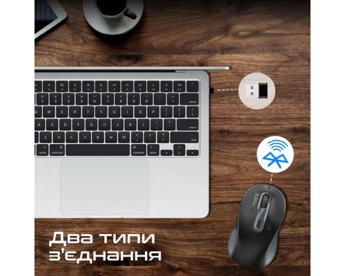 Мишка Promate Ken Wireless/Bluetooth Black (ken.black)