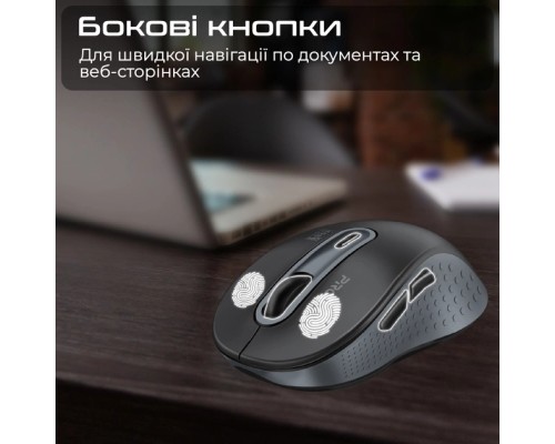 Мишка Promate Ken Wireless/Bluetooth Black (ken.black)