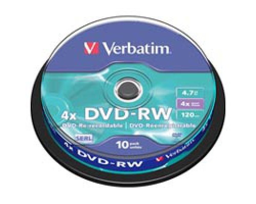 Диск DVD Verbatim 4.7Gb 4x Cake box 10шт (43552)