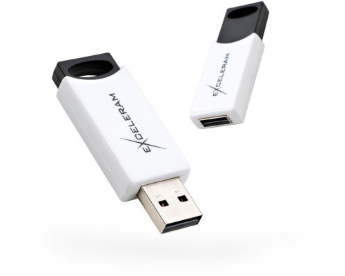 USB флеш накопичувач eXceleram 32GB H2 Series White/Black USB 2.0 (EXU2H2W32)
