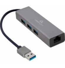 Адаптер USB-A to Gigabit Ethernet, 3 Ports USB 3.1 Gen1 Cablexpert (A-AMU3-LAN-01)