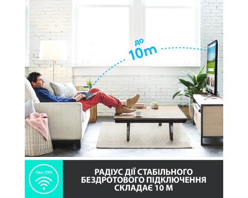 Клавіатура Logitech K400 Plus Touch Wireless UA Black (920-007145)