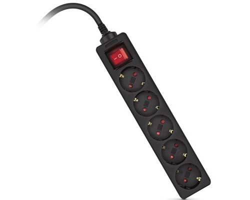 Мережевий фільтр живлення REAL-EL RS-Protect M 5m, black (EL122300030)