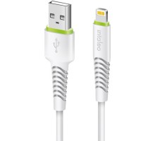 Дата кабель USB 2.0 AM to Lightning 2.0m CBFLEXL2 white Intaleo (1283126521416)