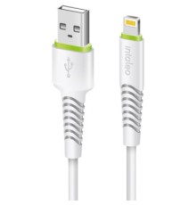 Дата кабель USB 2.0 AM to Lightning 2.0m CBFLEXL2 white Intaleo (1283126521416)