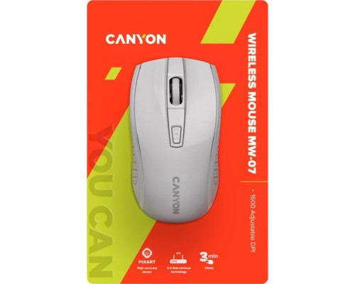 Мишка Canyon MW-7 Wireless White (CNE-CMSW07W)