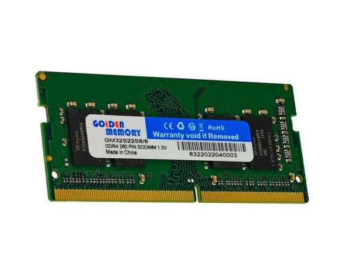 Модуль пам'яті для ноутбука SoDIMM DDR4 8GB 3200 MHz Golden Memory (GM32S22S8/8)