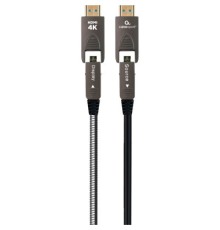 Кабель мультимедійний HDMI to HDMI A/D to A/D 10.0m V.2.0 4K 60Hz Optic (AOC) Cablexpert (CCAP-HDMIDD-AOC-10M)