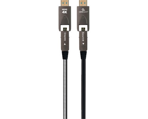Кабель мультимедійний HDMI to HDMI A/D to A/D 10.0m V.2.0 4K 60Hz Optic (AOC) Cablexpert (CCAP-HDMIDD-AOC-10M)