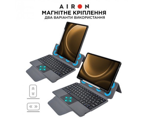 Чохол до планшета AirOn Premium Samsung Galaxy Tab S9 FE 10.9'' 2023 + Keyboard (4822352781114)