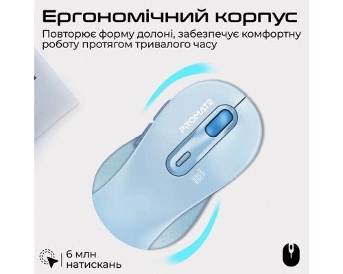 Мишка Promate Ken Wireless/Bluetooth Blue (ken.blue)