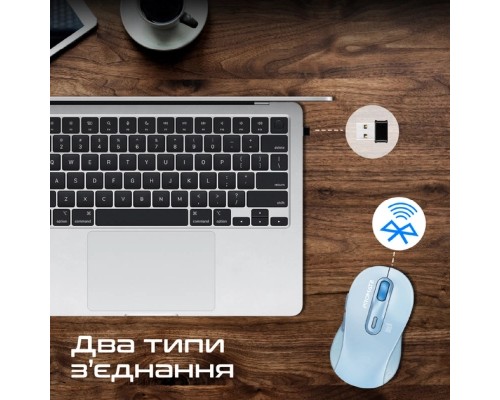 Мишка Promate Ken Wireless/Bluetooth Blue (ken.blue)