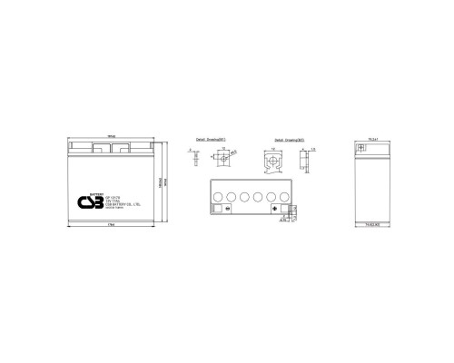 Батарея до ДБЖ CSB 12В 17 Ач (GP12170B1/ В3)