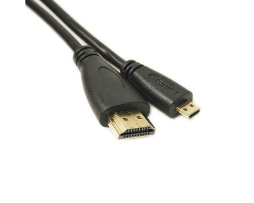 Кабель мультимедійний HDMI A to HDMI D (micro), 2.0m PowerPlant (KD00AS1274)
