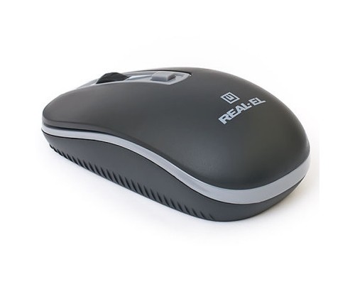 Мишка REAL-EL RM-303 black-grey