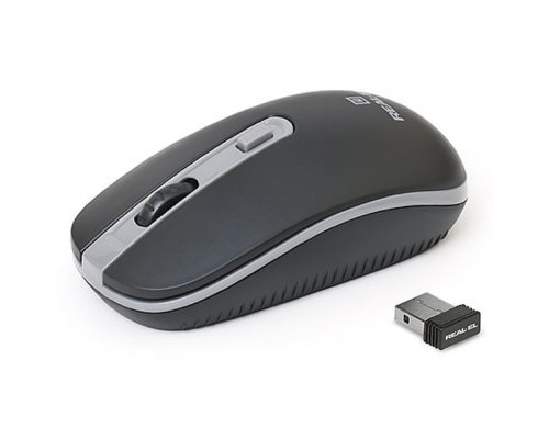 Мишка REAL-EL RM-303 black-grey