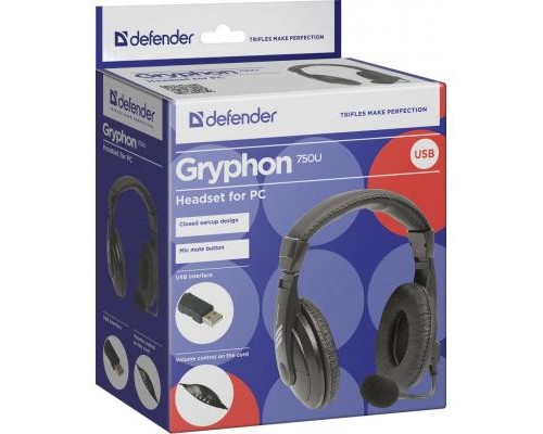 Навушники Defender Gryphon 750U USB (63752)