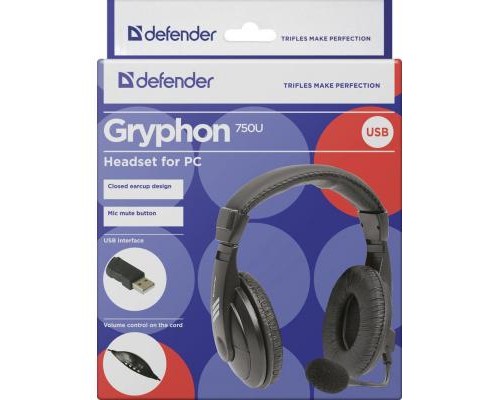 Навушники Defender Gryphon 750U USB (63752)