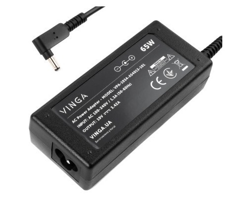 Блок живлення до ноутбуку Vinga ASUS 65W 19V 3,42A 4.0 *1.35 (VPA-1934-AS4013-101)