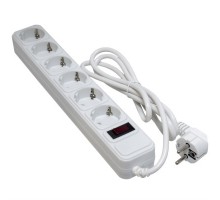 Мережевий фільтр живлення Patron 5m (SP-1065W), 6 розеток White (EXT-PN-SP-1065W)