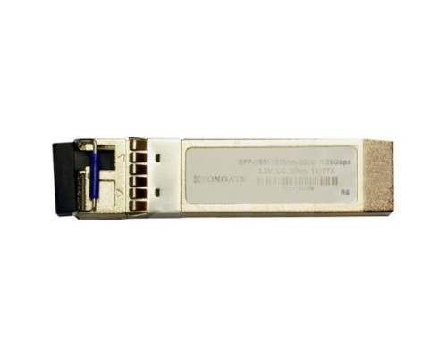 Модуль SFP FoxGate WDM, 1.0 G, 20 км, SC SM, TX1310 нм, DDM (SFPd-1SM-1310nm-20SC)