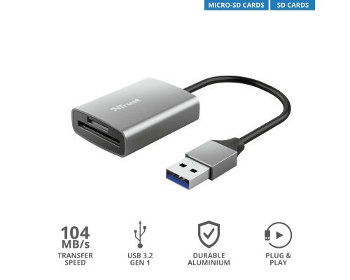 Зчитувач флеш-карт Trust Dalyx Fast USB 3.2 Card reader (24135)