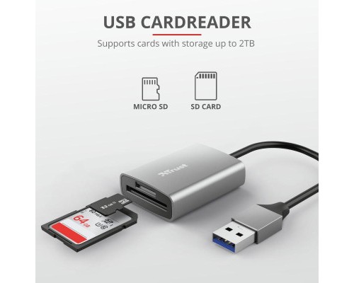 Зчитувач флеш-карт Trust Dalyx Fast USB 3.2 Card reader (24135)