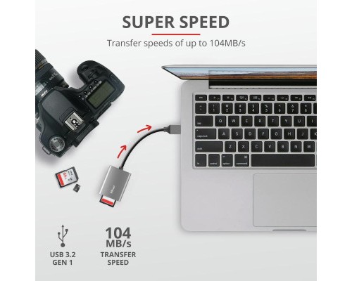 Зчитувач флеш-карт Trust Dalyx Fast USB 3.2 Card reader (24135)