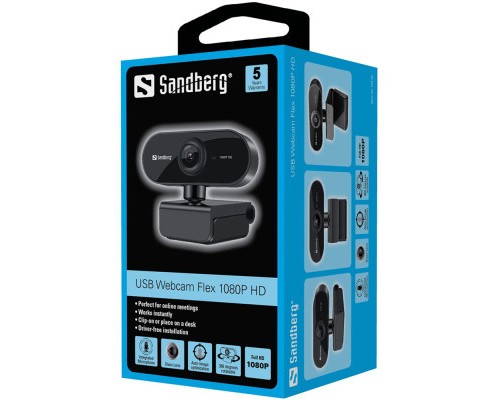 Веб-камера Sandberg Webcam Flex 1080P HD Black (133-97)