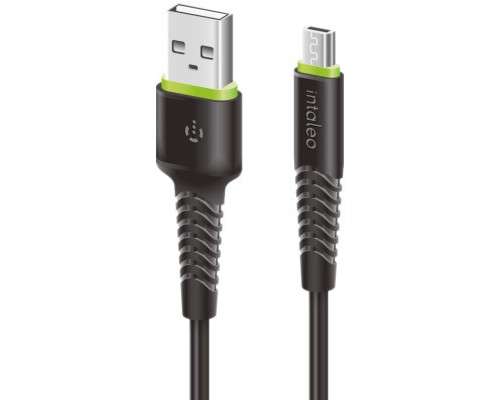 Дата кабель USB 2.0 AM to Micro 5P 2.0m CBFLEXM2 black Intaleo (1283126521430)