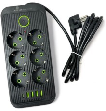 Мережевий фільтр живлення XoKo XК-SP6-4-1-BK