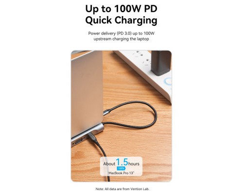 Концентратор Vention USB3.1 Type-C to DP/HDMI/VGA/USB-C/USB3.0x3/RJ45/SD/TF/TRRS 3.5mm/PD 100W 12in1 (THSHC)