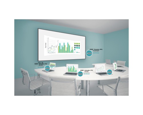 Адаптер Digitus Click Present Mini - Wireless Collaboration System HDMI, 1xTX, 1xRX (DS-55319)