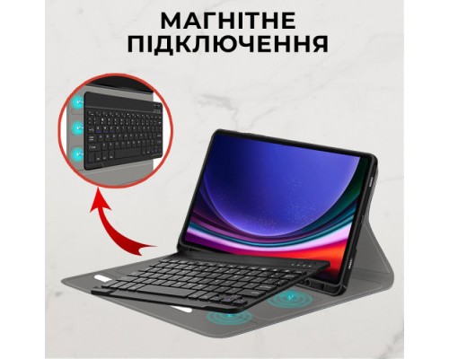 Чохол до планшета AirOn Premium Samsung Galaxy Tab S9 Plus 12.4'' 2023 + Bluetooth Keyboard (4822352781116)
