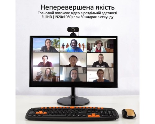 Веб-камера Promate ProCam-1 FullHD USB Black (procam-1.black)