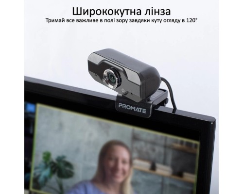 Веб-камера Promate ProCam-1 FullHD USB Black (procam-1.black)