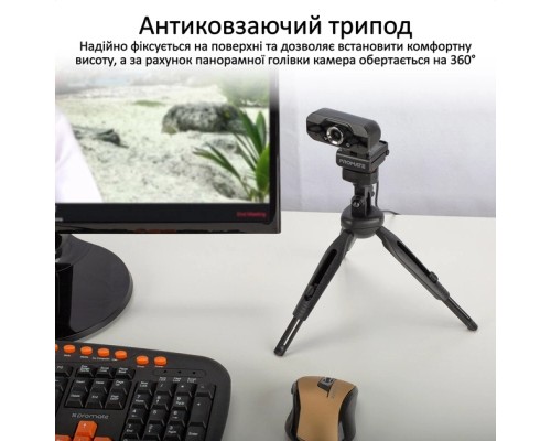Веб-камера Promate ProCam-1 FullHD USB Black (procam-1.black)