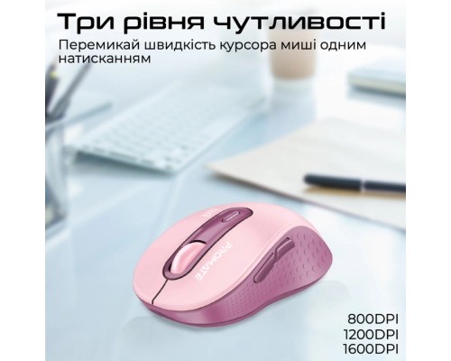 Мишка Promate Ken Wireless/Bluetooth Pink (ken.pink)