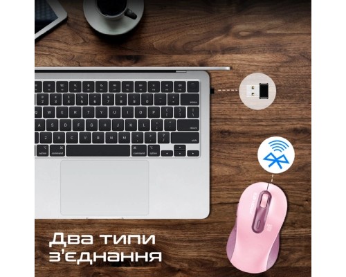 Мишка Promate Ken Wireless/Bluetooth Pink (ken.pink)