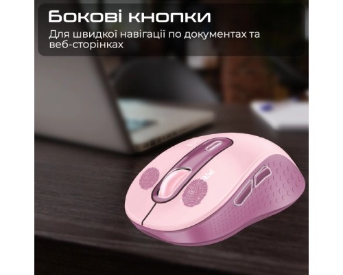 Мишка Promate Ken Wireless/Bluetooth Pink (ken.pink)