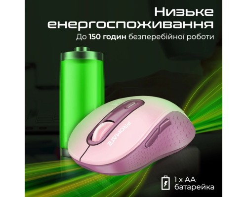 Мишка Promate Ken Wireless/Bluetooth Pink (ken.pink)