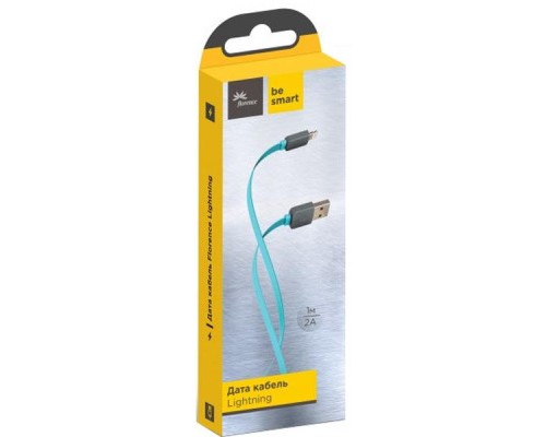 Дата кабель USB 2.0 AM to Lightning 1.0m Color Auqamarin Florence (FDC-L1-2A)