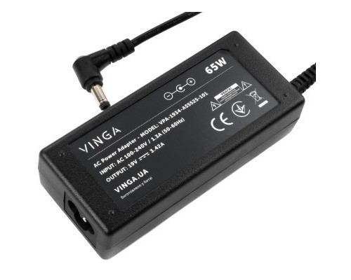 Блок живлення до ноутбуку Vinga ASUS 65W 19V 3,42A 5.5*2.5 (VPA-1934-AS5525-101)
