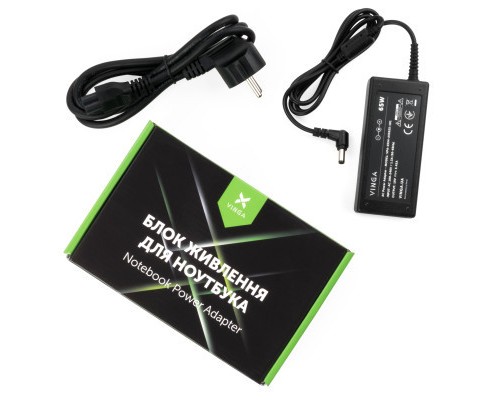Блок живлення до ноутбуку Vinga ASUS 65W 19V 3,42A 5.5*2.5 (VPA-1934-AS5525-101)