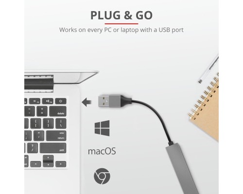 Концентратор Trust Halyx Aluminium 4-Port Mini USB Hub (23786_TRUST)