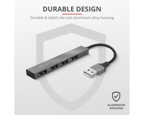 Концентратор Trust Halyx Aluminium 4-Port Mini USB Hub (23786_TRUST)