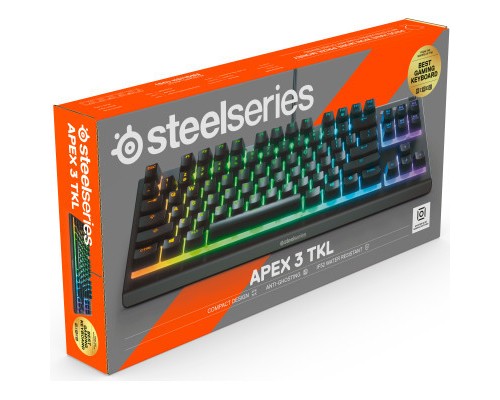 Клавіатура SteelSeries Apex 3 TKL USB UA Black (SS64817)